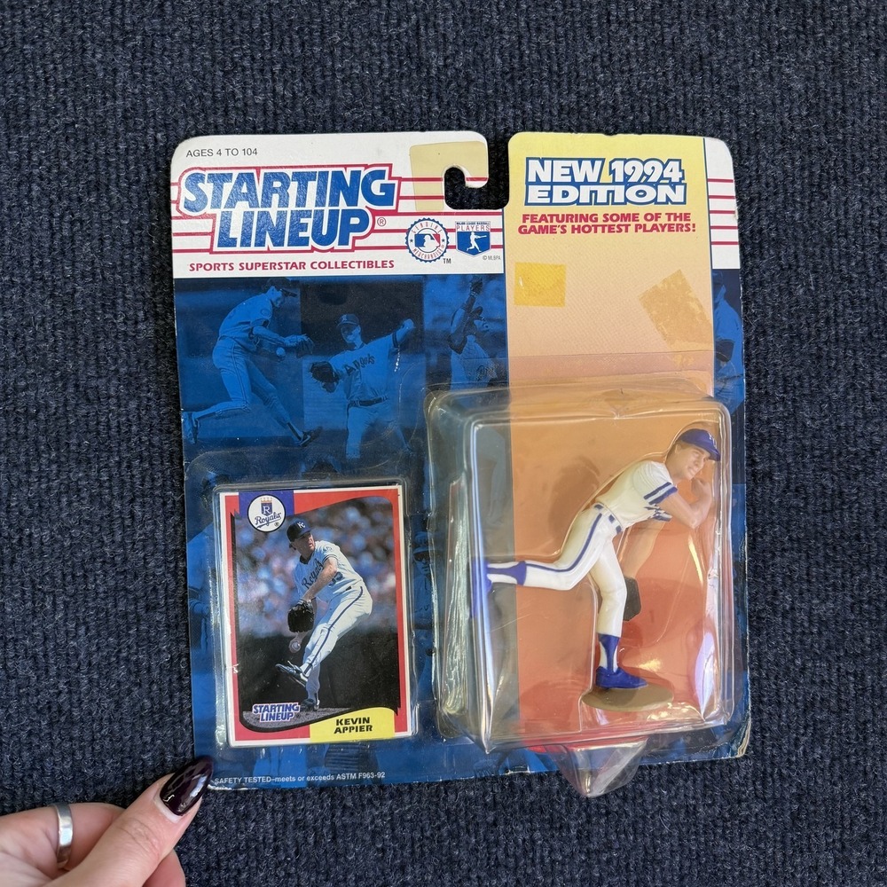 Vintage‎ Starting Lineup Kansas City Royals Action Figure Blue MLB Kevin Appier